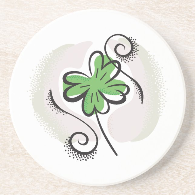 Dessous De Verre En Grès Clover irlandais (Devant)