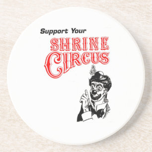 Dessous De Verre En Grès Clown de cirque de tombeau