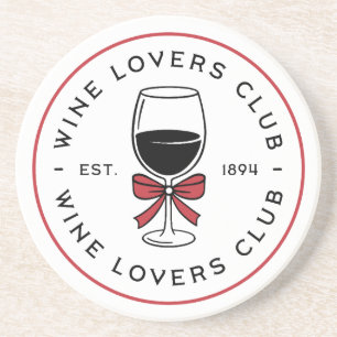 Dessous De Verre En Grès Club des amateurs de vin rouge preppy coquette drô