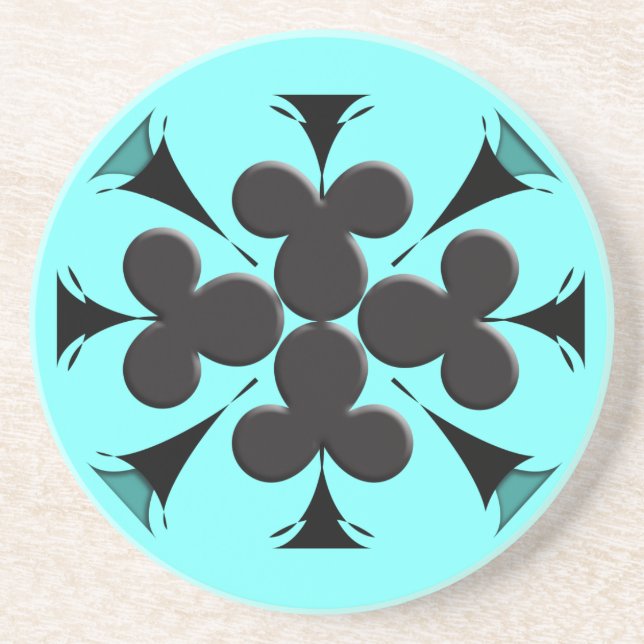 Dessous De Verre En Grès Clubs (Devant)