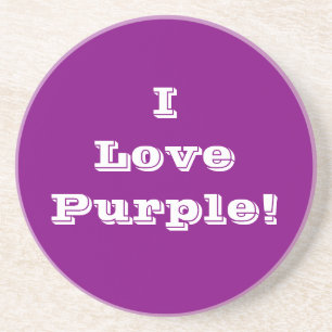 Dessous De Verre En Grès Coaster I Love Purple