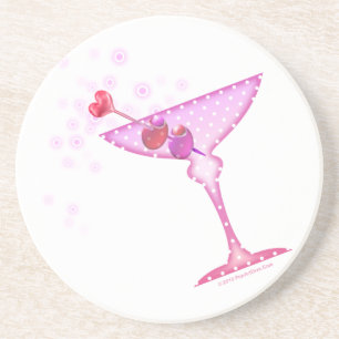 Dessous De Verre En Grès Coaster Pink Martini