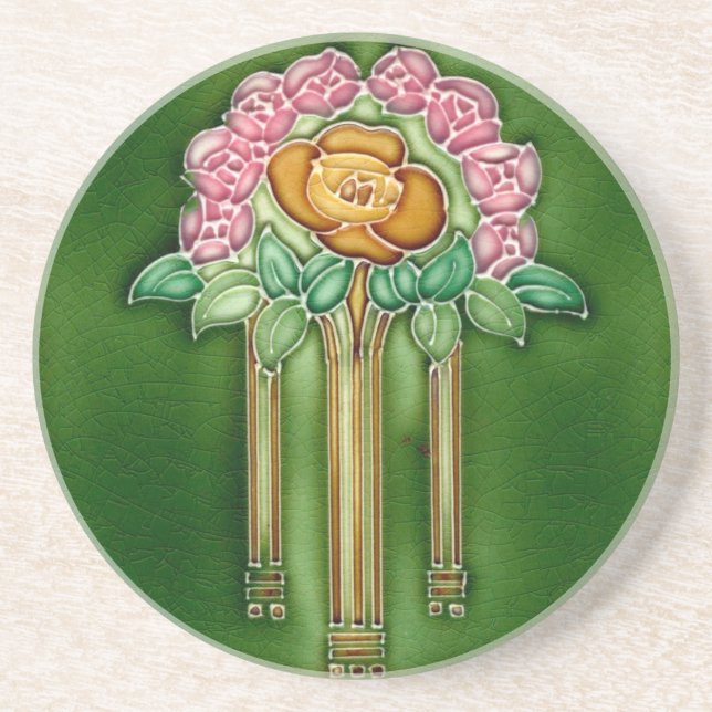 Dessous De Verre En Grès coaster Sand stone Coaster Art Nouveau (Devant)