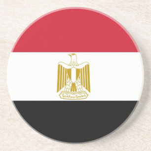 Dessous De Verre En Grès Coaster with Flag of Egypt