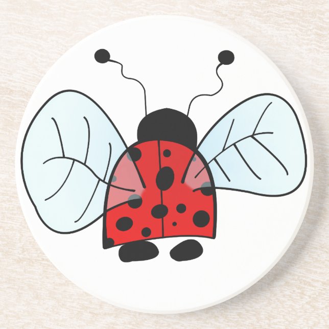 Dessous De Verre En Grès Coccinelle (Devant)