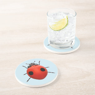 Dessous De Verre En Grès Coccinelle Chanceuse