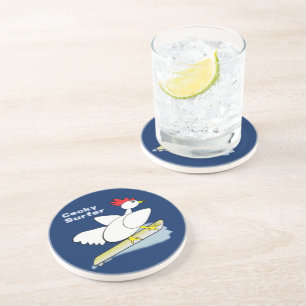 Dessous De Verre En Grès Cocky Surfer