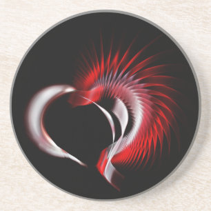 Dessous De Verre En Grès Coeur métallique