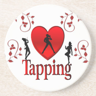 Dessous De Verre En Grès Coeur Tapping Dance Design