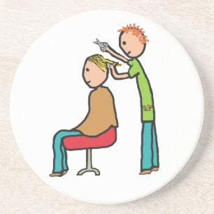 Dessous De Verre En Grès Coiffeur