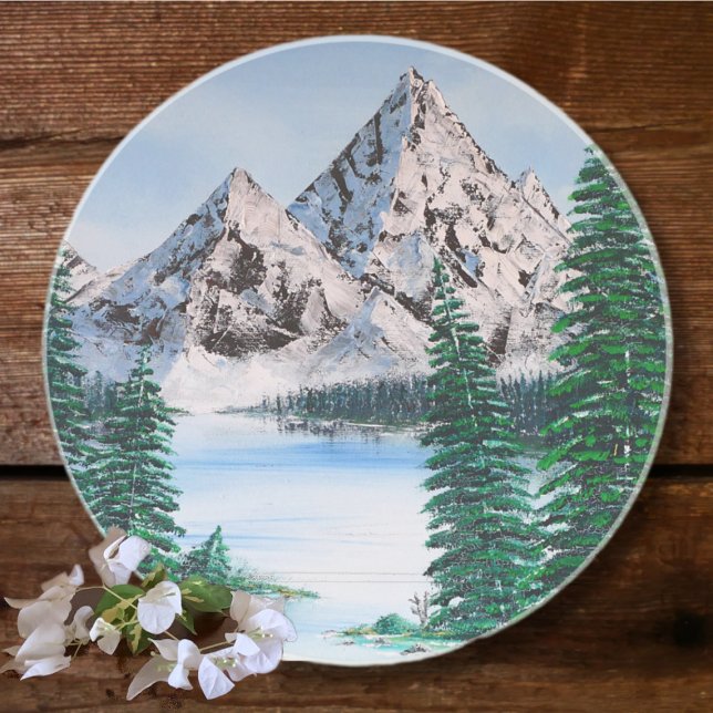 Dessous De Verre En Grès Cold Mountain (Créateur téléchargé)