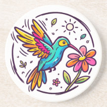 Colibri de dessin animé vibrant