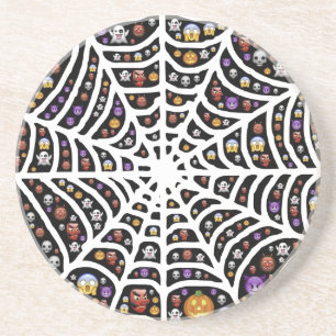 Dessous De Verre En Grès Collage Cobweb Éffrayant effrayant