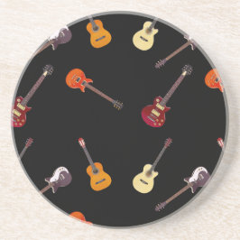 Dessous De Verre En Grès Collage de guitare électrique et acoustique