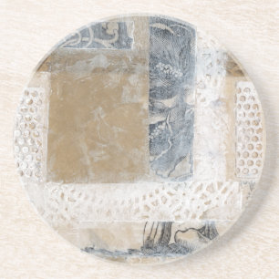 Dessous De Verre En Grès Collage II de dentelle