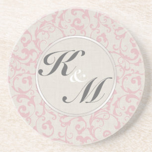 Dessous De Verre En Grès Collection de Mariages rose SmartElegance