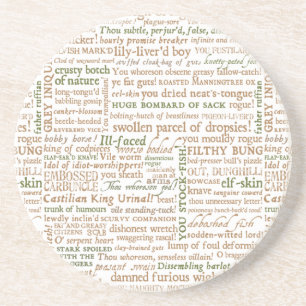 Dessous De Verre En Grès Collection Insultes Shakespeare