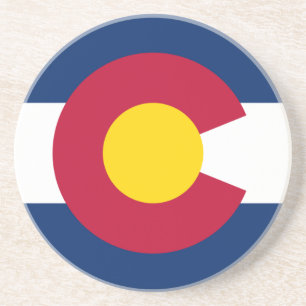 Dessous De Verre En Grès Colorado : Le drapeau américain du centenaire