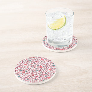 Dessous De Verre En Grès Conception avec coeur : Artisanat Saint-Valentin