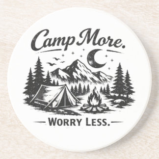 Dessous De Verre En Grès Conception de camping Plus de camping Moins de sou