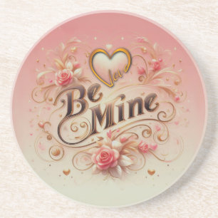 Dessous De Verre En Grès Conception de la Saint-Valentin Sois Mienne avec C