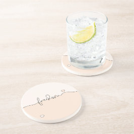 Dessous De Verre En Grès Conception de la typographie minimaliste de la lib