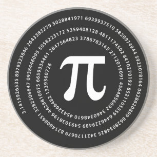 Dessous De Verre En Grès Conception de nombre de pi