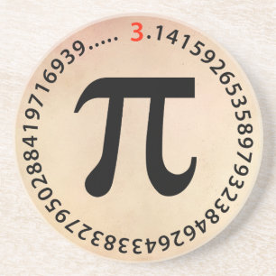 Dessous De Verre En Grès Conception de nombre de pi
