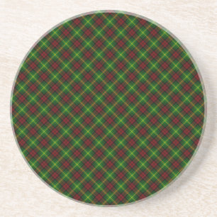 Dessous De Verre En Grès Conception d'écossais de tartan de clan de Martin