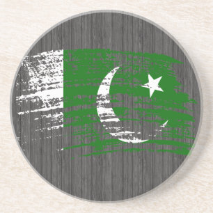 Dessous De Verre En Grès Conception pakistanaise fraîche de drapeau