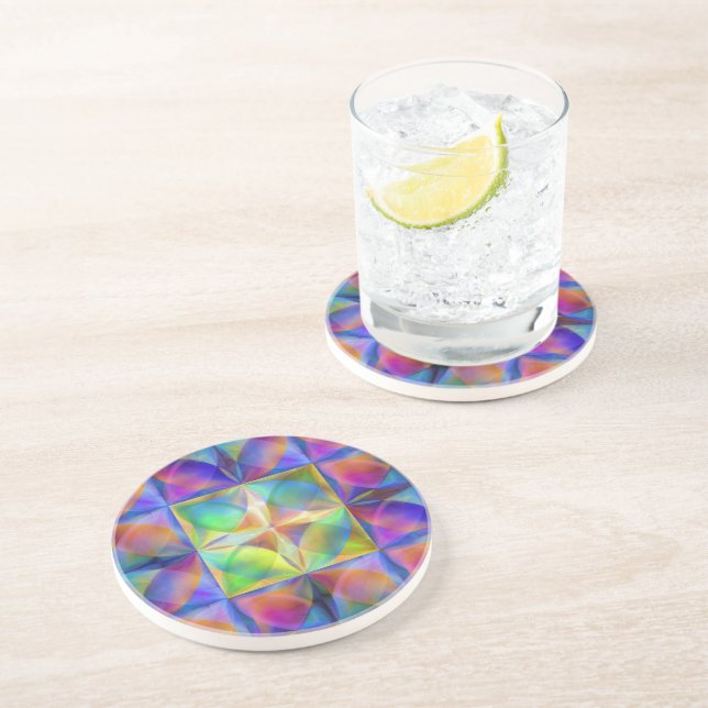 Dessous De Verre En Grès Conception polaire II (Côté)