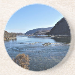 Dessous De Verre En Grès Confluence des rivières Shenandoah et Potomac