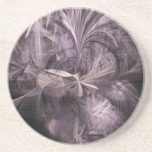 Dessous De Verre En Grès Confusion en noir et blanc (Devant)