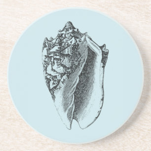 Dessous De Verre En Grès Conque Shell d'Aqua