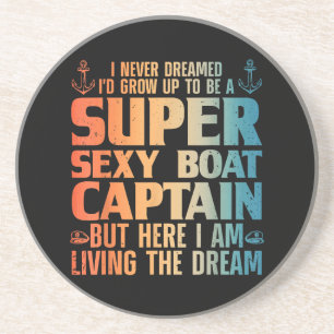 Dessous De Verre En Grès Cool Bateau Capitaine Pour Hommes Femmes Voilier P