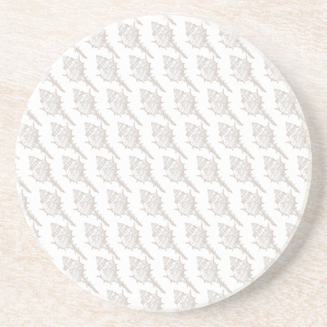 Dessous De Verre En Grès Coquillage élégant motif lancer oreiller (Devant)