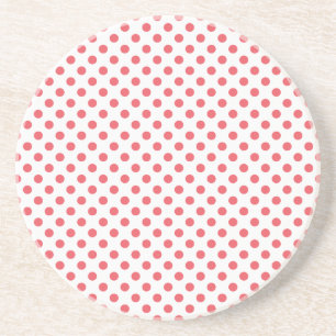 Dessous De Verre En Grès Coral rose Pois par Shirley Taylor