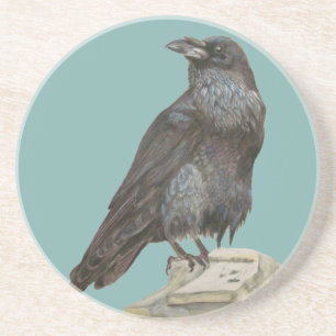 Dessous De Verre En Grès Corbeau