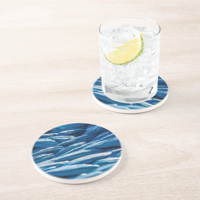 Dessous De Verre En Grès Corde bleue (Côté)