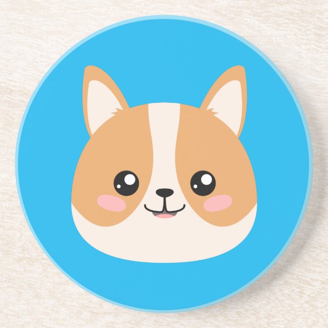 Dessous De Verre En Grès Corgi (Devant)