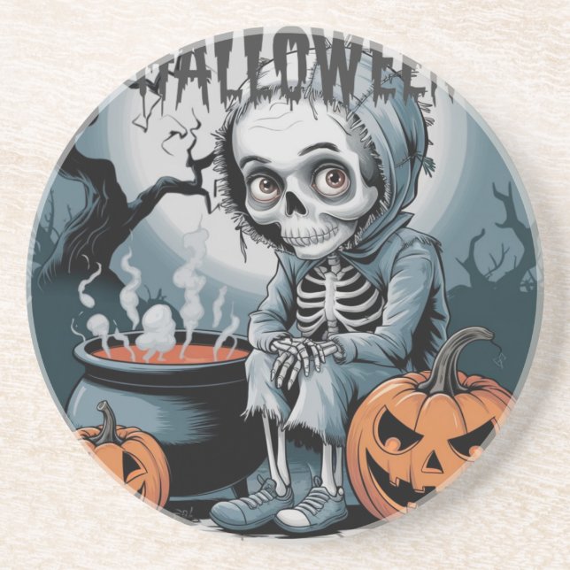 Dessous De Verre En Grès Correctif citrouille (Devant)