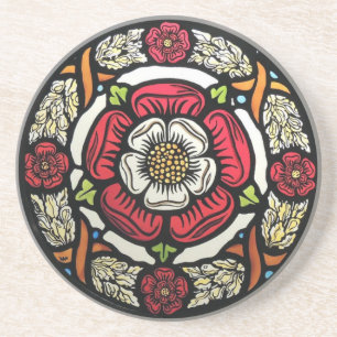 Dessous De Verre En Grès Coster des roses de Tudor