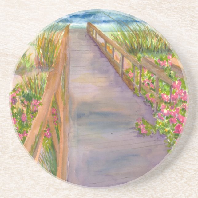 Dessous De Verre En Grès Côte de la Nouvelle-Angleterre (Devant)