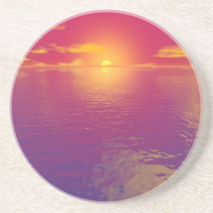 Dessous De Verre En Grès coucher de soleil