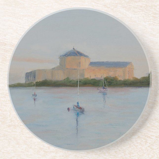 Dessous De Verre En Grès coucher du soleil au shedd (Devant)