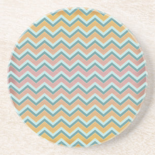 Dessous De Verre En Grès Couleurs douces et chaudes ZigZag