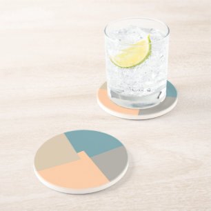 Dessous De Verre En Grès Couleurs Rétro Modernes Géométriques
