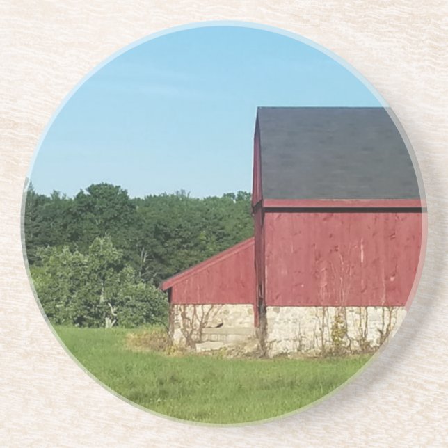 Dessous De Verre En Grès Country Barn (Devant)
