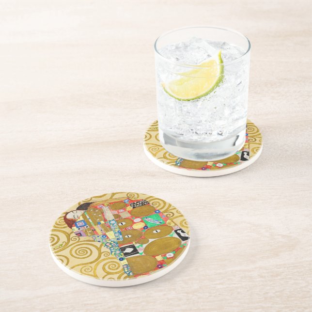 Dessous De Verre En Grès Couple de la Fulfillment de Gustav Klimt Nouveau (Côté)