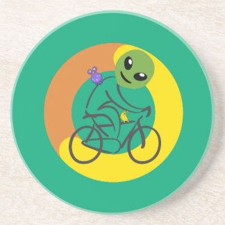 Dessous De Verre En Grès course de l'équipe de vélo OVNI